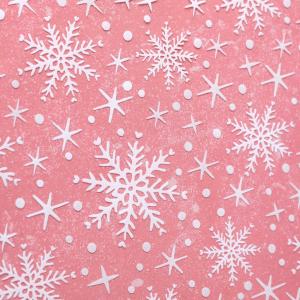 Iridescent 12x12 double-sided specialty paper with a peppermint-inspired design, featuring a shimmering foil finish for a festive touch.