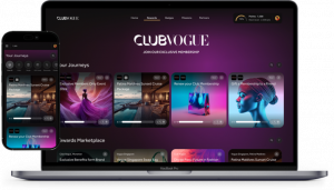 Image of Club Vogue Tronic user experience from both desktop and mobile