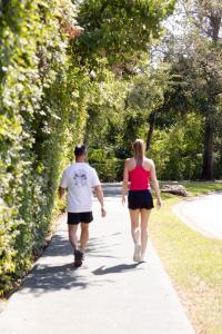 Walking on outdoor track