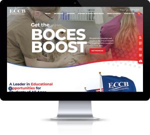 BOCES' newly transformed digital experience and website redesign featuring their new slogan, "BOCES BOOST."