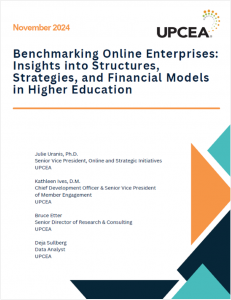 UPCEA Benchmarking Online Enterprises Report Cover