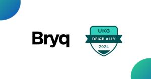 Bryq logo and UKG DEIB badge