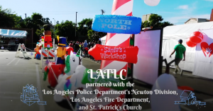 Los Angeles Trial Lawyers' Charities partnered with the Los Angeles Police Department's Newton Division, Los Angeles Fire Department, and St. Patrick's Church to help with their "Comfort & Joy" event