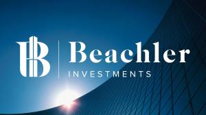 Beachler Investments logo on a modern building, representing their innovative approach to real estate and parking project developments in South Florida..