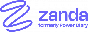 The Zanda logo featuring bold, modern typography with a clean and professional design, symbolizing innovation in practice management solutions.