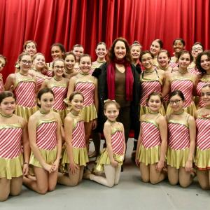 Award-winning Singer Cristina Fontanelli back-stage at Carnegie Hall with youth dancer troupe