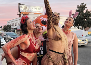 Californians bare skin to protest fur at LA event celebrating the film Ending Real Fur