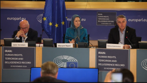 Mrs. Maryam Rajavi highlighted the NCRI’s Five Key Elements for democratic change in Iran. These included a discontented populace led by Resistance Units, the PMOI/MEK’s 60-year legacy, the NCRI’s diverse coalition promoting  equality, and Ten-Point Plan.