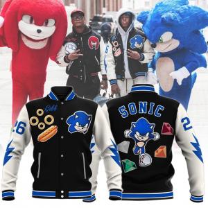 Detroit Lions “Sonic” And “Knuckles baseball jacket style of Knuckles