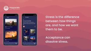 Image of the stress module in the HappierMe app