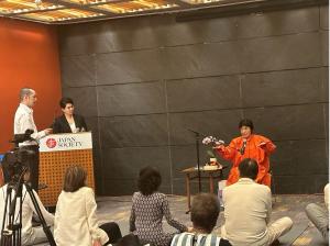 Participant learning from Yogmata Keiko Aikawa (Photo credit: Science of Enlightenment)