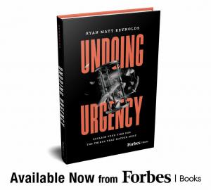 Book cover image for "Undoing Urgency" by Ryan Matt Reynolds.