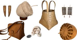 Basketry and Leather Bag by Eric Otter