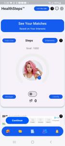 HealthSteps(tm) Match and Connect Screen