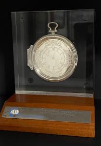 Image of an award with a chronometer