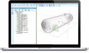 Pressure Vessel Model in DesignCalcs on Screen