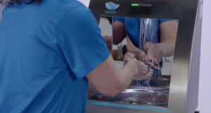 Washing Hands with Soapy hand washing AI system