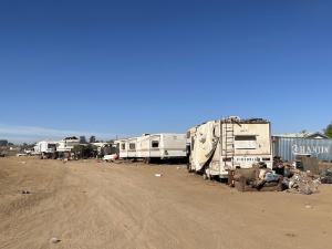 CAM brought in bulldozers to safely remove RV's