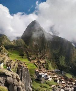 Full view of Machu Picchu peak