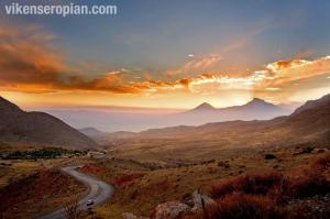 The Road to Vayots Dzor with Ararat in The Back