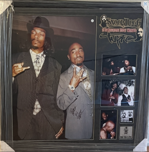 Tupac Shakur and Snoop Dogg signed poster