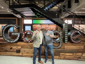 L to R: Gary Byrnes, CEO, Tao Climate and Felix Roick, COO, Tao Climate, in Google’s St John’s Terminal Offices, New York.