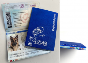 The first and only international animal E-passport that is exactly like a citizen's passport and has 14 advanced security features in accordance with ICAO standards. And all the scanners at the airport recognize this.