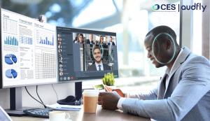 An All-in-one PC with Audfly’s Focusound Screen® technology, showcasing directional sound emitted from the screen and providing a focused, private audio experience.