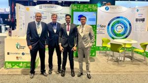 Image of Teleradiology Solutions and Telerad Tech booth at RSNA 2024 with the team on-ground. Key technologies like Telerad Tech's RADSpa and AI Suite and various radiology service offerings from Teleradiology Solutions were discussed with visitors.