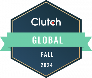 Clutch Global Fall 2024 badge showcasing recognition for global excellence.