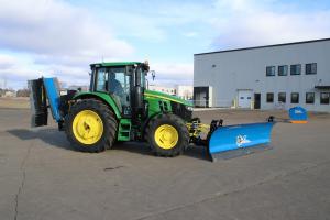 Under-Hitch Tractor Undercarriage with front and back implements