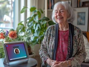 Joy, the Senior AI Companion having a laugh