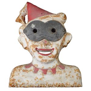 Painted Cast Iron Clown Carnival Gallery Target.