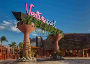 Entrance to Ventura Park in Cancun