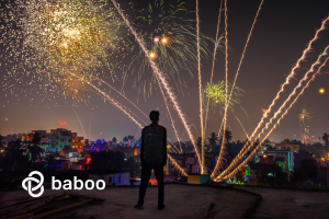 Fireworks show during Diwali in India