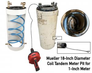 Water utilities often adopt coil pits to bury meters at or below frost lines. Capable of access by Electro Scan SWORDFISH probes.