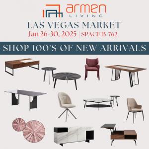 Armen Living will premier 200 + new arrivals that will redefine expectations, with a look that is unexpected and sophisticated, for luxury indoor and outdoor living.