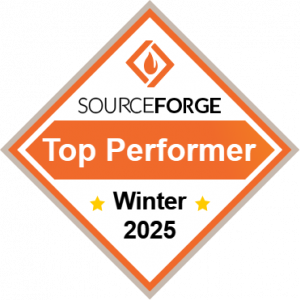 SourceForge Winter 2025 Top Performer Award badge recognizing WebDrive by South River Technologies for excellence in secure file transfer.