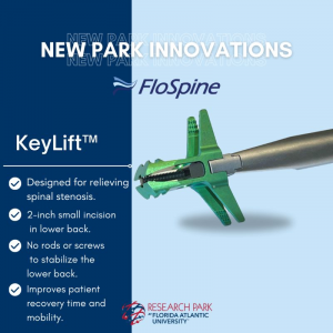 FloSpine's Entry in Research Park at Florida Atlantic University