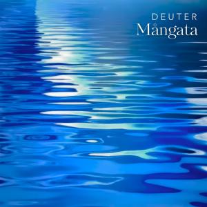 Watery blue album cover with moonbeam