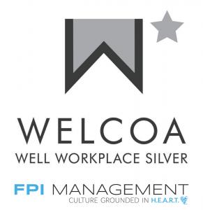 The logo for the Silver Well Workplace Award and FPI Management