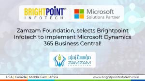 Zamzam Foundation selects Brightpoint Infotech for Microsoft Dynamics Business Central Implementation