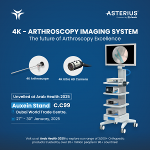 – Auxein Medical, a global leader in innovative medical technology, proudly unveiled its groundbreaking ‘Asterius’ - 4K - ARTHROSCOPY IMAGING SYSTEM at Arab Health event earlier today in Dubai. The event, taking place at the Dubai World Trade Centre from