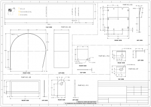 Flat Pattern Drawings - Tesla Mechanical Designs