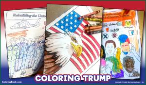 Coloring inside the Trump Presidential Coloring Book