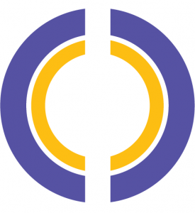 purple and yellow logo for commscollectiv a company offering fractional communications talent