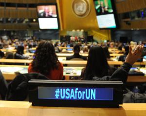 The theme of the conference was #USAforUN (Photo curtesy of the UNA-USA)