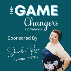 teal background jen rego pic sponsor game changers