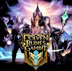 The official poster for Dolven: Runes Gambit, showcasing the game's rich medieval fantasy theme and strategic card-battling mechanics. Set to debut at The Game Expo in Melbourne, this new tabletop experience brings the world of Dolven to life.