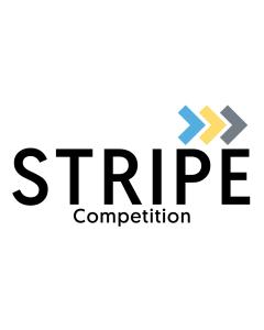 STRIPE Competition logo featuring the event name , promoting the global robotics competition with the theme Animal Journey.